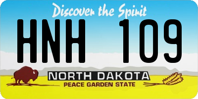 ND license plate HNH109
