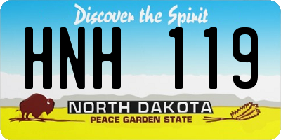 ND license plate HNH119