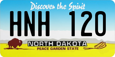 ND license plate HNH120