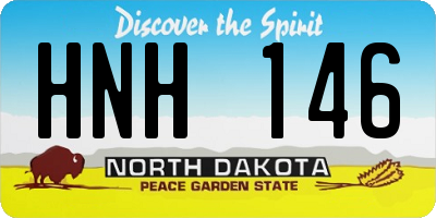 ND license plate HNH146
