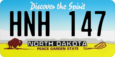 ND license plate HNH147