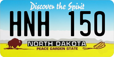 ND license plate HNH150