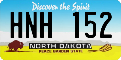 ND license plate HNH152