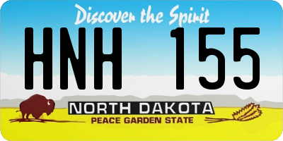 ND license plate HNH155