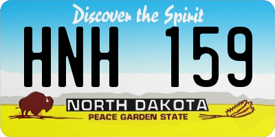 ND license plate HNH159