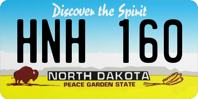 ND license plate HNH160