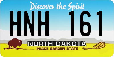 ND license plate HNH161