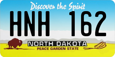 ND license plate HNH162