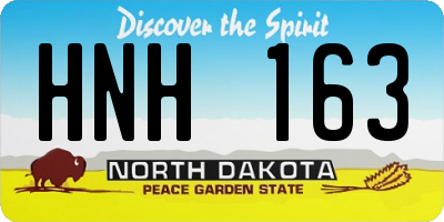 ND license plate HNH163