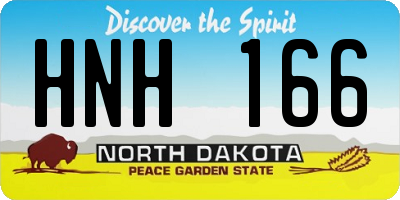 ND license plate HNH166