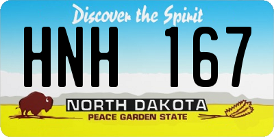 ND license plate HNH167