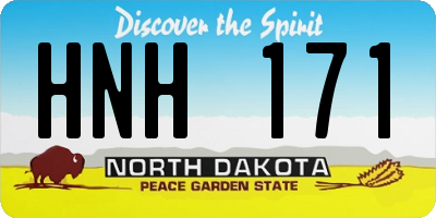 ND license plate HNH171