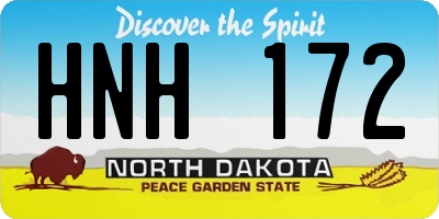 ND license plate HNH172