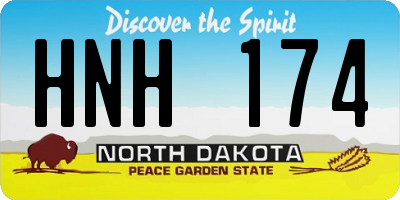 ND license plate HNH174