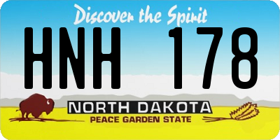 ND license plate HNH178