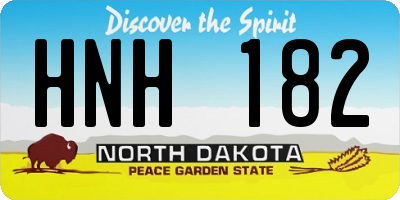 ND license plate HNH182