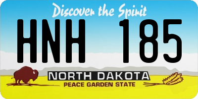 ND license plate HNH185