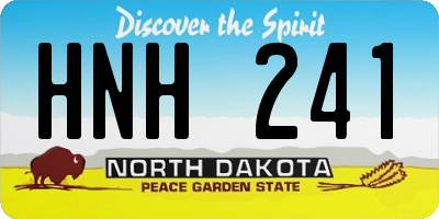 ND license plate HNH241