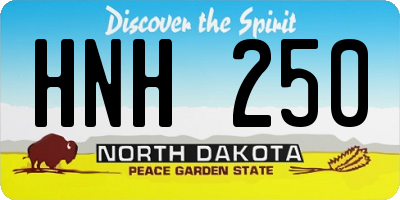 ND license plate HNH250