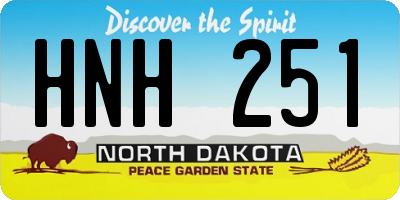 ND license plate HNH251