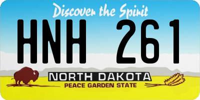 ND license plate HNH261