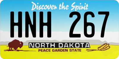 ND license plate HNH267