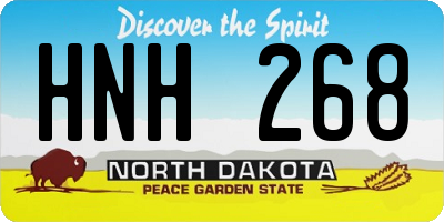 ND license plate HNH268