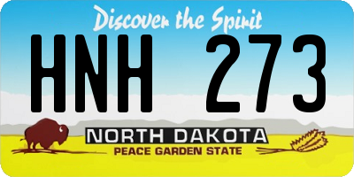 ND license plate HNH273
