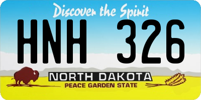 ND license plate HNH326