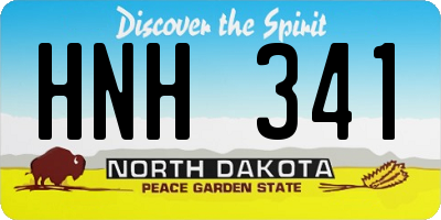 ND license plate HNH341