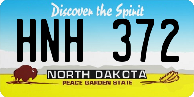 ND license plate HNH372