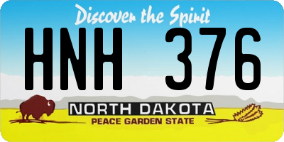 ND license plate HNH376