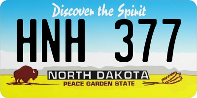 ND license plate HNH377