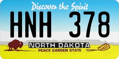 ND license plate HNH378