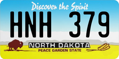 ND license plate HNH379