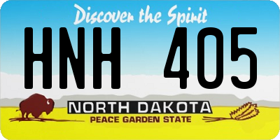 ND license plate HNH405