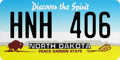 ND license plate HNH406