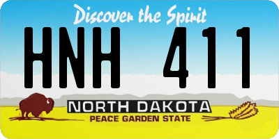 ND license plate HNH411