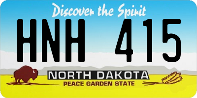 ND license plate HNH415