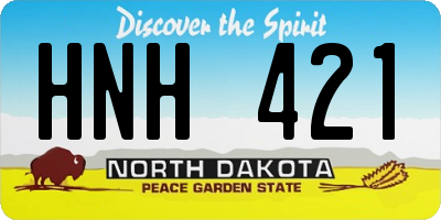 ND license plate HNH421