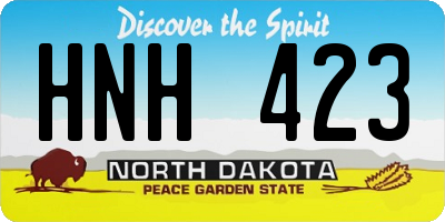 ND license plate HNH423