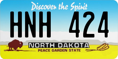 ND license plate HNH424
