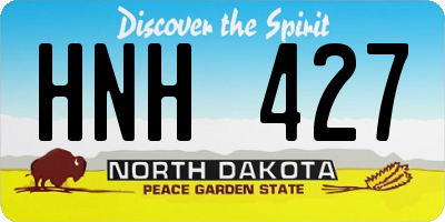 ND license plate HNH427