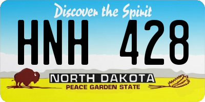 ND license plate HNH428