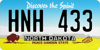 ND license plate HNH433