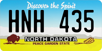 ND license plate HNH435