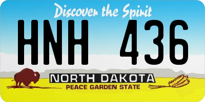ND license plate HNH436