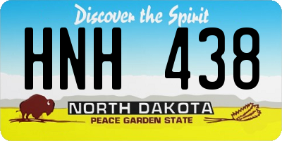 ND license plate HNH438