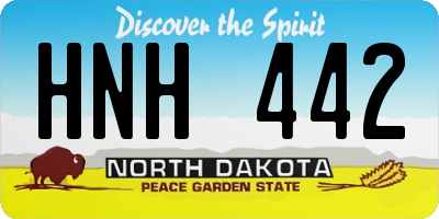 ND license plate HNH442