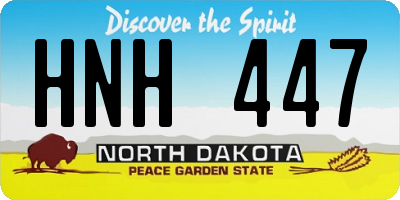 ND license plate HNH447
